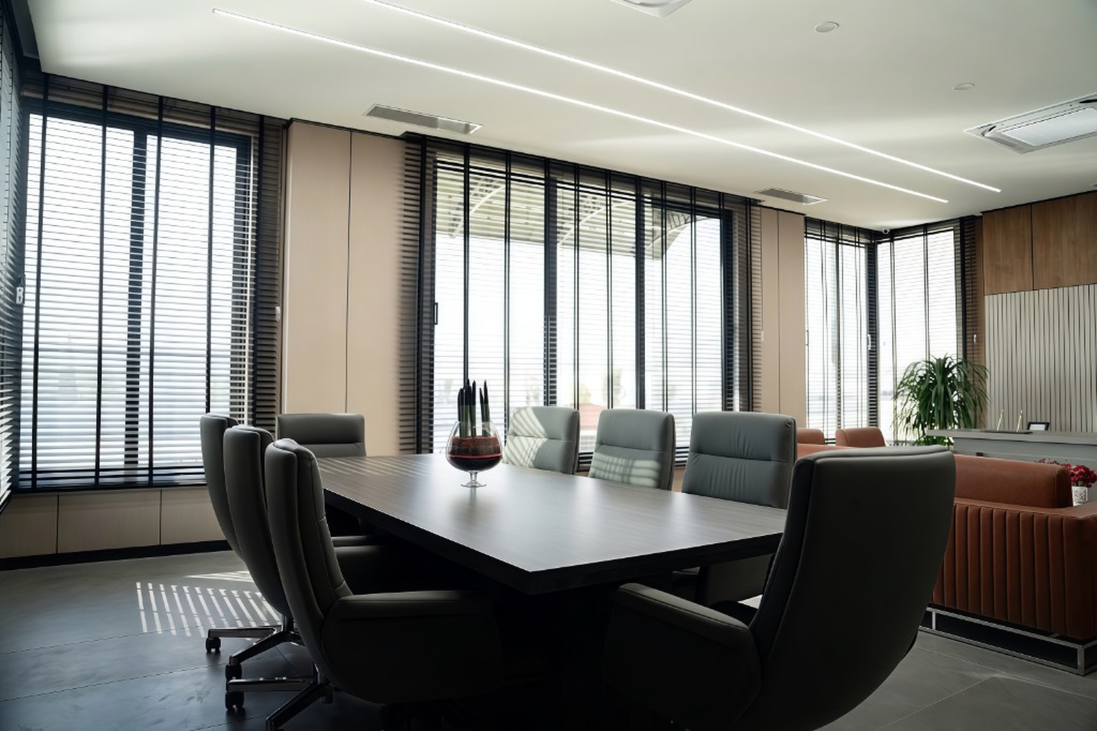 Glass partition systems and spatial openness